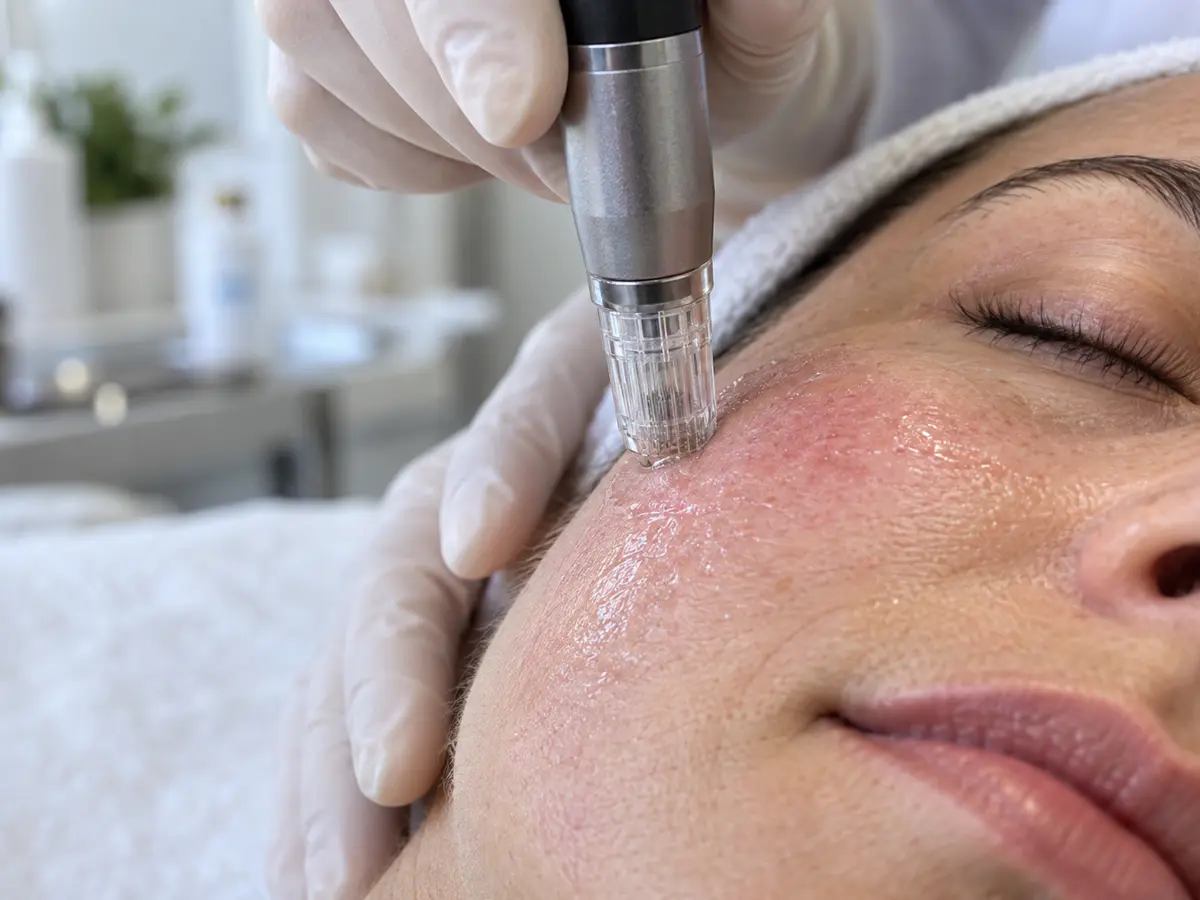 Microneedling treatment at Wellora Aesthetics