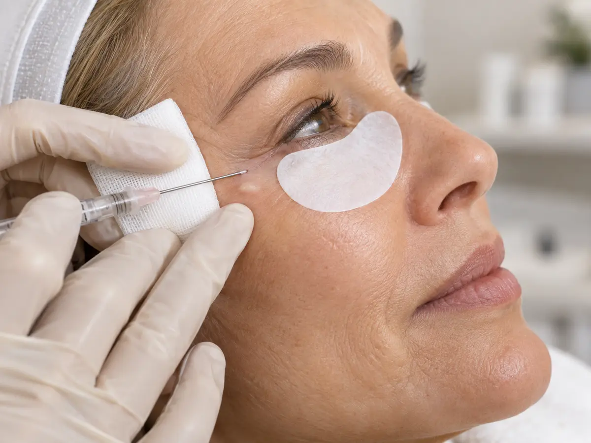 Under eye booster treatment at Wellora Aesthetics