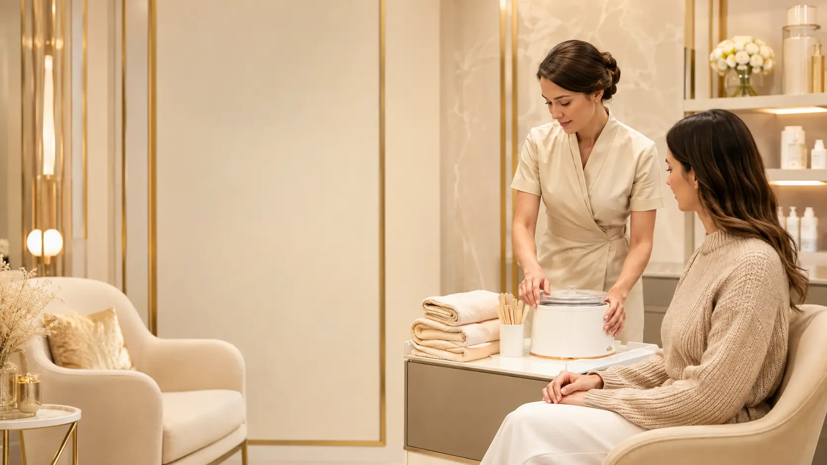 Waxing service at Wellora Aesthetics